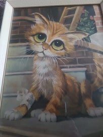 Listing 4 of 5 for 1960s print cat with bandage by Reg Lewis.