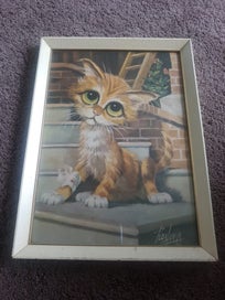 Listing 5 of 5 for 1960s print cat with bandage by Reg Lewis.