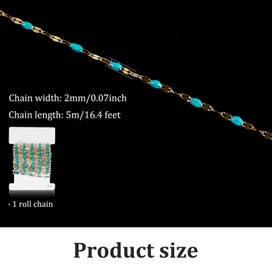 Listing 7 of 11 for Jewelry Chains 16.4 Feet/5M Gold Plated Stainless Steel Jewelry Chains Roll C