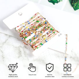 Listing 2 of 10 for Jewelry Chains 16.4 Feet/5M Gold Plated Stainless Steel Jewelry Chains Roll C