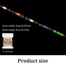 Listing 7 of 10 for Jewelry Chains 16.4 Feet/5M Gold Plated Stainless Steel Jewelry Chains Roll C
