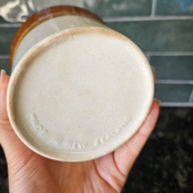 Listing 4 of 5 for Crown Lynn retro striped sugar jar