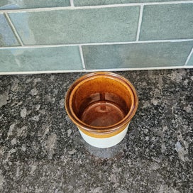 Listing 5 of 5 for Crown Lynn retro striped sugar jar