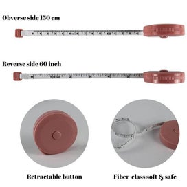 Listing 2 of 6 for Retractable Tailor Tape Measure 150Cm Soft Body Measuring Sewing Ruler - Pink