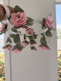 Listing 1 of 6 for Pottery Barn kids wooden mobile arm and floral mobile #1