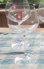 Listing 2 of 2 for Large RONA crystal red wine glasses