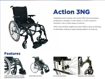 Listing 6 of 8 for Fold up recline wheelchair-in excellent condition