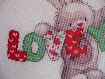 Listing 2 of 2 for Love You Bunny Cross stitch chart