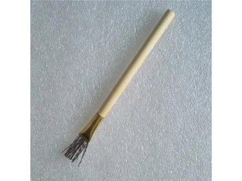 Listing 6 of 9 for 2Pcs Wooden Handle Thick/Thin Iron Wire Brush Clay Tool For Making Clay Doll