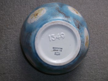 Listing 11 of 12 for Beswick Mid Century Flower vase bowl Turquoise interior 1950's