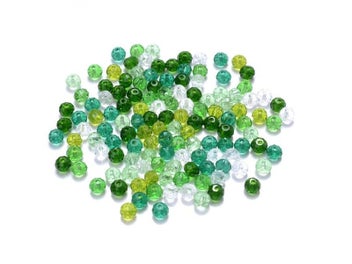 Listing 6 of 10 for Cicifu Dark Blue 3/4/6mm 120pcs Rondelle Austria Faceted Crystal Glass Beads