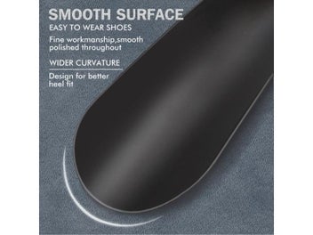 Listing 6 of 10 for Professional Shoe Horn Extra Long Shoe Horns Black Metal Shoe Horn Spoon Shape