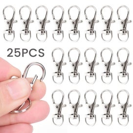 Listing 1 of 10 for 25X Lobster Clasp Swivel Clasps Split Keyring Fob Key Ring Key Findings Swive