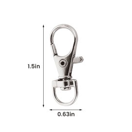 Listing 2 of 10 for 25X Lobster Clasp Swivel Clasps Split Keyring Fob Key Ring Key Findings Swive