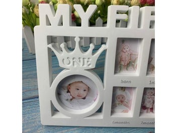 Listing 5 of 10 for The First Year Baby Keepsake Frame 0-12 Months Pictures Photo Frame Souvenirs