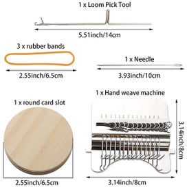 Listing 2 of 7 for Weaving Loom Kit Mini Darning Loom Convenient 14 Hooks Small Weaving Loom Mac