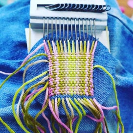 Listing 3 of 7 for Weaving Loom Kit Mini Darning Loom Convenient 14 Hooks Small Weaving Loom Mac