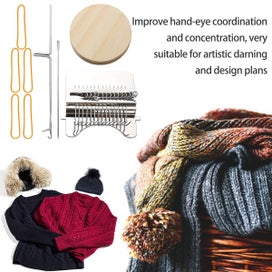 Listing 7 of 7 for Weaving Loom Kit Mini Darning Loom Convenient 14 Hooks Small Weaving Loom Mac