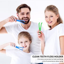 Listing 6 of 7 for 10Pcs Dental Floss Holder Y Shape Plastic Dental Floss Rack Reusable Floss Pi