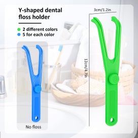 Listing 5 of 7 for 10Pcs Dental Floss Holder Y Shape Plastic Dental Floss Rack Reusable Floss Pi