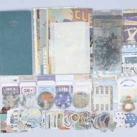 Listing 10 of 10 for 86pcs Vintage Scrapbook Kit DIY Journaling Supplies Set with Scrapbook Sticke