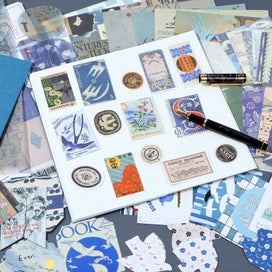 Listing 1 of 11 for 86pcs Vintage Scrapbook Kit DIY Journaling Supplies Set with Scrapbook Sticke