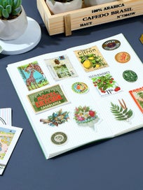 Listing 9 of 10 for 86pcs Vintage Scrapbook Kit DIY Journaling Supplies Set with Scrapbook Sticke