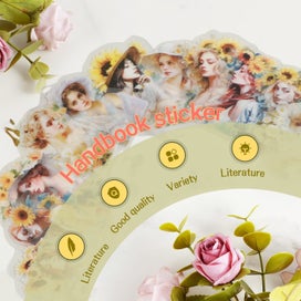 Listing 2 of 11 for 6 Pack Scrapbook Kit Literature Inspired Journaling Stickers Waterproof Scrap