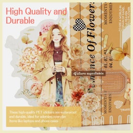 Listing 4 of 10 for 6 Pack Scrapbook Kit Literature Inspired Journaling Stickers Waterproof Scrap