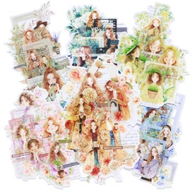 Listing 1 of 10 for 6 Pack Scrapbook Kit Literature Inspired Journaling Stickers Waterproof Scrap