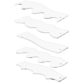 Listing 1 of 11 for 5 pcs Wave Edge Quilting Ruler and Templates Acrylic Quilting Templates Free