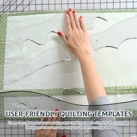 Listing 5 of 11 for 5 pcs Wave Edge Quilting Ruler and Templates Acrylic Quilting Templates Free