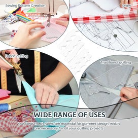 Listing 6 of 11 for 5 pcs Wave Edge Quilting Ruler and Templates Acrylic Quilting Templates Free