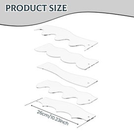 Listing 7 of 11 for 5 pcs Wave Edge Quilting Ruler and Templates Acrylic Quilting Templates Free