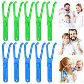 Listing 1 of 7 for 10Pcs Dental Floss Holder Y Shape Plastic Dental Floss Rack Reusable Floss Pi