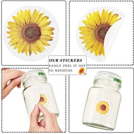 Listing 7 of 8 for 500Pcs/Roll Sunflower Stickers 1.5 Inch Sunflower Label with 8 Sunflower Patt