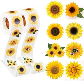 Listing 8 of 8 for 500Pcs/Roll Sunflower Stickers 1.5 Inch Sunflower Label with 8 Sunflower Patt