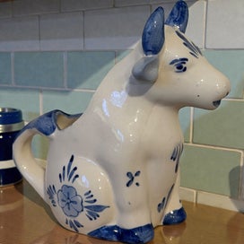 Listing 2 of 5 for Authentic Delft Netherlands Blue & White Cow Pitcher
