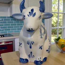 Listing 3 of 5 for Authentic Delft Netherlands Blue & White Cow Pitcher