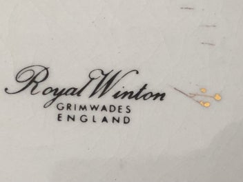 Listing 4 of 20 for Royal Winton Grimwades Red & Black Rose Dish, Vintage, RARE PATTERN