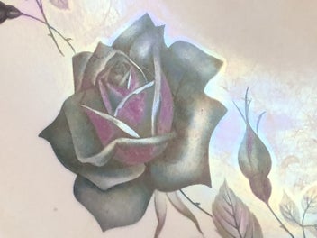 Listing 5 of 20 for Royal Winton Grimwades Red & Black Rose Dish, Vintage, RARE PATTERN