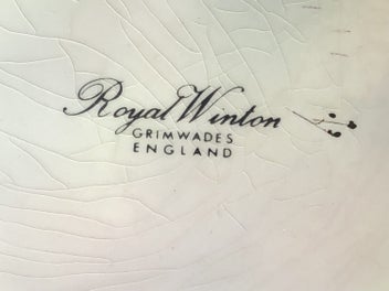 Listing 11 of 20 for Royal Winton Grimwades Red & Black Rose Dish, Vintage, RARE PATTERN