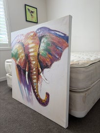 Listing 2 of 3 for Large Art - Elephant Large Painting- priced to sell!!!