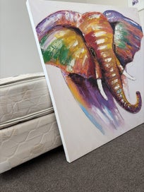 Listing 3 of 3 for Large Art - Elephant Large Painting- priced to sell!!!