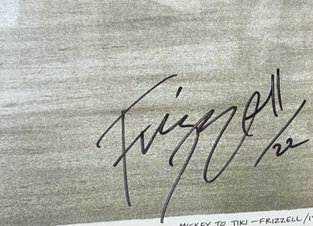 Listing 2 of 2 for Personally signed Mickey to Tiki print by Dick Frizzell. Framed.