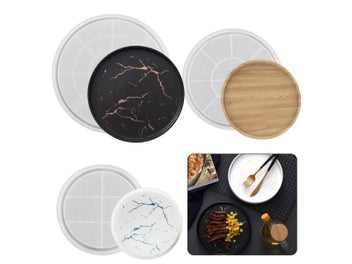Listing 3 of 10 for Diy Crystal Glue Mold Round Fruit Dessert Storage Tray Silicone Mold DIY
