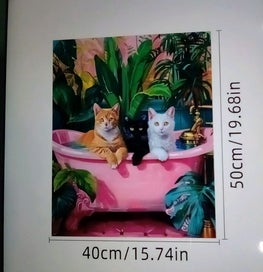 Listing 2 of 4 for THE CATTAGE-Gorgeous Vibrant Cat Paint By Numbers Make Your Own Beautiful Art