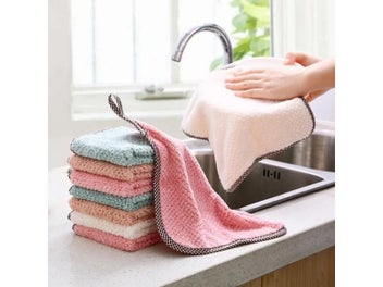 Listing 3 of 10 for Super Absorbent Microfiber Dish Cloth High-efficiency Handkerchief Tableware