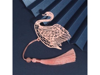 Listing 4 of 10 for Metal Bookmark Chinese Style Vintage Creative Leaf Vein Hollow Maple Leaf