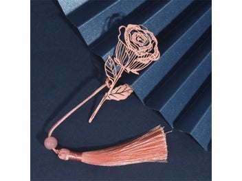 Listing 8 of 10 for Metal Bookmark Chinese Style Vintage Creative Leaf Vein Hollow Maple Leaf